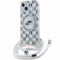 Karl Lagerfeld IML Crossbody Monogram Karl & Choupette Head MagSafe Ümbris jaoks iPhone 15 / 14 / 13 - läbipaistev