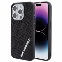Karl Lagerfeld 3D Rubber Multi Logo ümbris jaoks iPhone 15 Pro - must