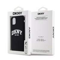 DKNY Liquid Silicone Valge Printed Logo MagSafe Ümbris jaoks iPhone 11/Xr - Must