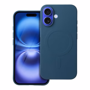 SILICONE MAG ÜMBRIS (big hole) compatible with MagSafe jaoks IPHONE 16 sinine
