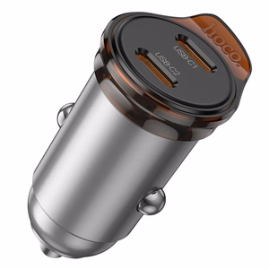Car Laadija Hoco 2 x USB C PD QC3.0 45W NZ16B metal hall