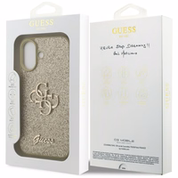 Guess Fixed Glitter Big 4G ümbris jaoks iPhone 17 - kuldne