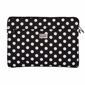 Wonder Sleeve Laptop 17 inches black polka-dot