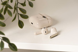 ART juhtmevaba kõrvaklapid bluetooth TWS + dokkimisjaam Type C AP-TW-B4W valge