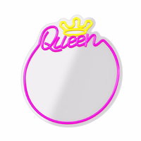 Neon MIRROR LED QUEEN warm valge roosa FMNE04 Forever Light