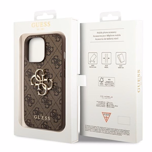 Guess GUHCP14X4GMGBR iPhone 14 Pro Max 6,7" brązowy/pruun hardcase 4G Big Metal Logo