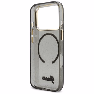 Guess IML Glitters Script Rihm MagSafe Ümbris for iPhone 17 Pro - must