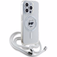 Karl Lagerfeld IML Choupette Head&Cord MagSafe ümbris jaoks iPhone 15 Pro Max - läbipaistev