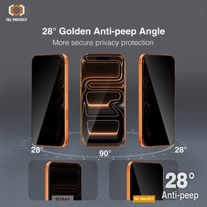 Tempered glass Tel Protect 10X Privacy DLC Diamond Coating jaoks Iphone 17 Pro Max