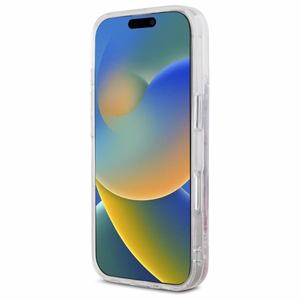 Hello Kitty Liquid Glitter Sweet Kitty Bows MagSafe iPhone 16 Pro Ümbris - Valge