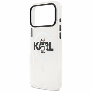 KARL LAGERFELD ümbris jaoks IPHONE 17 Pro compatible with MagSafe KLHMP17LHGCHGKBT (IML Choupette Sketch Logo) läbipaistev
