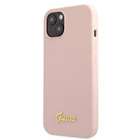 Guess GUHMP13MLSLMGLP iPhone 13 6.1" heleroosa/heleroosa hardcase Silikoonist Script Gold Logo Magsafe