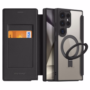 Dux Ducis Skin X Pro ümbris with flap and magnetic ring jaoks Samsung S24 Ultra - must