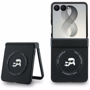Must Karl Lagerfeld Karl & Choupette Pins MagSafe ümbris Samsung Galaxy Z Flip8 telefonile