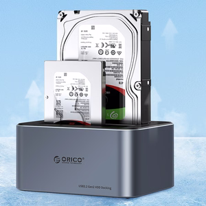 Orico 6656C3-C 5-pesaline dokkimisjaam võrguühenduseta kloonimisfunktsiooniga 2.5"/3.5" SATA HDD/SSD - hall
