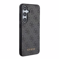 Guess 4G Metal kuldne Logo ümbris jaoks Samsung Galaxy S24 - must