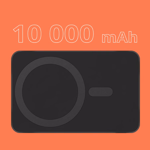 Krüger&Matz magnetiline juhtmevaba akupank, 10000 mAh, must