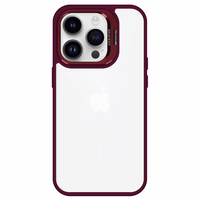Tel Protect Kickstand Ümbris + camera glass (lens) jaoks Iphone 12 Pro Max burgundia