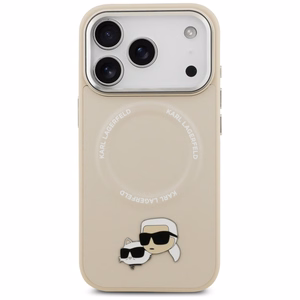 Karl Lagerfeld Karl & Choupette Pins MagSafe Ümbris jaoks iPhone 17 Pro - Beige