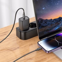 Laadija Hoco N60 20W GaN USB-C + USB-C to Lightning kaabel 1.0m valge