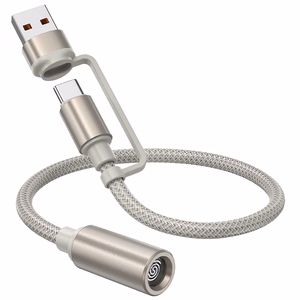 Кабель USB A / USB C to автомобильный прикуриватель Hoco 0,3 м UA38B золотой
