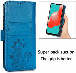 Ümbris Flower Book Samsung A145 A14 4G/A146 A14 5G sinine