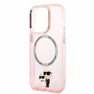 KARL LAGERFELD KLHMP14XHNKCIP IPHONE 14 PRO MAX 6.7 "ÜMBRIS ROOSA/ROOSA ICONIC KARL & CHUPETTE MAGSAFE