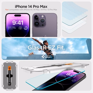 Spigen Glas.tR EZ Fit karastatud klaas iPhone 14 Pro jaoks - 2 tk.