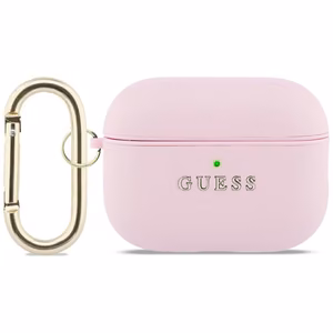 Guess Grained Classic Logo Ümbris for AirPods Pro 3 - roosa