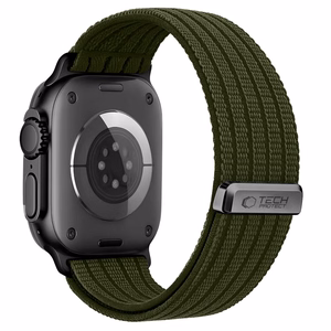 Tech-Protect Nylon Sport nailonist spordirihm mudelitele Apple Watch 44 / 45 / 46 / 49 mm, tumeroheline
