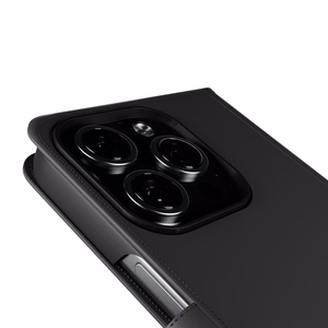 Puro Wallet Съемный чехол MagSafe 2 в 1 из кожи PU с клапаном и кошельком для iPhone 16 Pro - черный