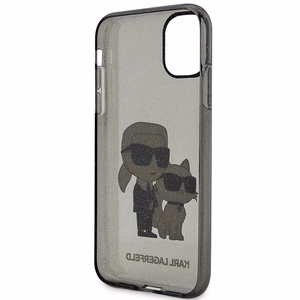 Karl Lagerfeld KLHCN61HNKCTGK iPhone 11 / Xr 6.1" must/must hardcase Gliter Karl&Choupette