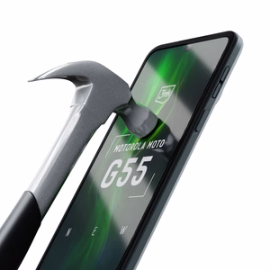 Tempered glass 3mk HardGlass Max Lite Black for Motorola Moto G55 5G