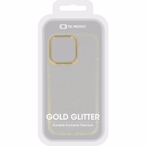 Tel Protect Gold Glitter ümbris iPhone 14 kuldne