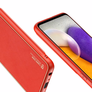 Dux Ducis Yolo elegantne pehme TPU ja PU nahast ümbris Samsung Galaxy A72 4G punane