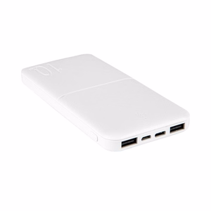 Akupank MX COCO 10 000mAh 2xUSB, 10W Li-Po, valge + microUSB kaabel