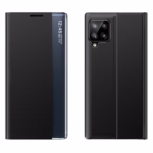 Sleep Case raamaturiiuli tüüpi ümbris Samsung Galaxy A22 4G jaoks must