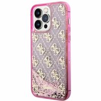 Guess GUHCP14LLC4PSGP iPhone 14 Pro 6.1" roosa/roosa hardcase Liquid Glitter 4G Transculent