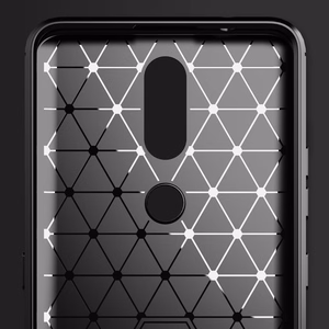 Carbon Case Paindlik kate TPU ümbris Nokia 2.4 musta värvi