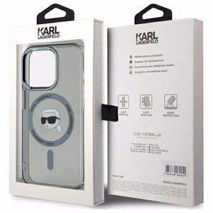 Karl Lagerfeld KLHMP15LHLSKIK iPhone 15 Pro 6.1" must/must hardcase IML Metal Karl Head MagSafe