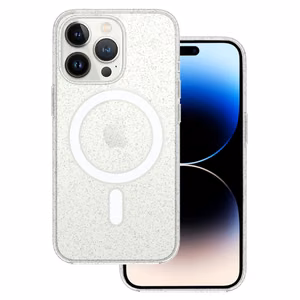 TEL PROTECT MagSilicone Clear Ümbris jaoks Iphone 15 Pro Max Glitter