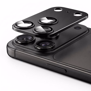 Must Tech-Protect CamFull Fit+ alumiiniumist ja karastatud klaasist kaameramooduli kaitse Apple iPhone 18 Pro telefonile
