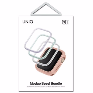 Frame jaoks Uniq Moduo 3in1 ümbris jaoks Apple Watch 4/5/6/7/8/SE/SE2 40/41mm - sage, lilac, valge