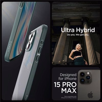 Spigen Ultra Hybrid iPhone 15 Pro Max Ümbris - tumeroheline