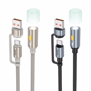 Кабель USB A / USB C to LED-лампа Hoco 0,3 м UA38C золотой