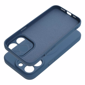 Чехол для iPhone 14 Pro силиконовый Mag Cover совместимый с MagSafe синий