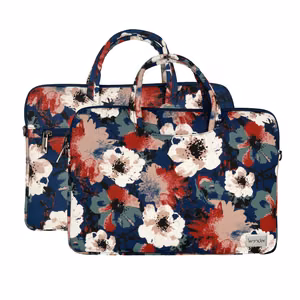 Wonder Briefcase Laptop 15-16 inches sinine and camellias