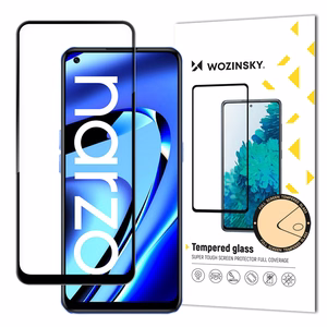 Wozinsky täisliimiga karastatud klaas Realme Narzo 50A jaoks
