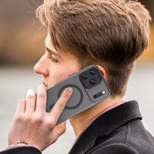 Magnetic Abrasive iPhone 17 Pro Max Ümbris Compatible with MagSafe - Matt Must