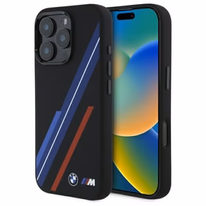 BMW Silicone Random Lines MagSafe Ümbris jaoks iPhone 16 Pro Max - must